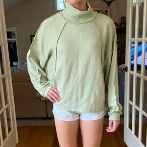 American Eagle Mint Green Flowy Turtleneck